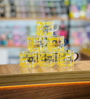 شات گلدار ۶ عددی پیرکس